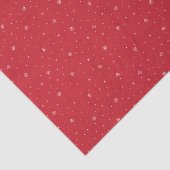 Whimsical Snowflakes Kerstmispatroon in het rood Tissuepapier (Detail)