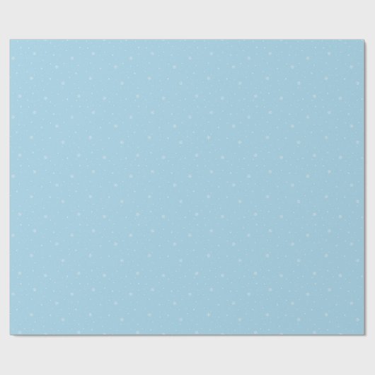 Whimsical Snowflakes Kerstmispatroon Lichtblauw Cadeaupapier (Vlak)