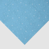 Whimsical Snowflakes kerstpatroon in blauw Tissuepapier (Detail)