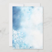 Whimsical Snowflakes Moderne Elegante Winter Weddi Kaart (Achterkant)