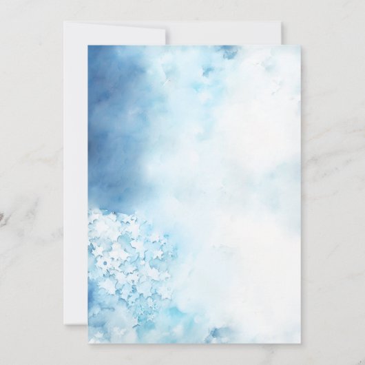 Whimsical Snowflakes Moderne Elegante Winter Weddi Kaart (Achterkant)