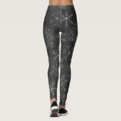 Whimsical Snowflakes op Faux Chalkboard-Leggings Leggings (Achterkant)