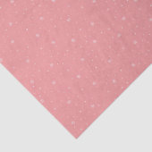 Whimsical Snowflakes Retro Christmas Pattern Pink Tissuepapier (Detail)