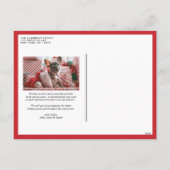 Whimsical Snowflakes Rode Vakantie Foto Briefkaart (Achterkant)