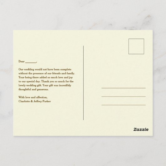 Whimsical Snowflakes Weddenschap Bedankt Briefkaart (Achterkant)