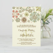 Whimsical Snowflakes Weddenschap Kaart (Staand voorkant)