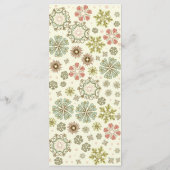 Whimsical Snowflakes Weddenschap Menu (Achterkant)