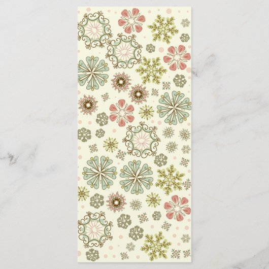 Whimsical Snowflakes Weddenschap Menu (Achterkant)