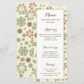 Whimsical Snowflakes Weddenschap Menu (Voorkant / Achterkant)