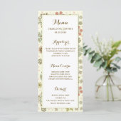 Whimsical Snowflakes Weddenschap Menu (Staand voorkant)
