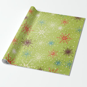 Whimsical Snowflakes Wrapping Paper Cadeaupapier