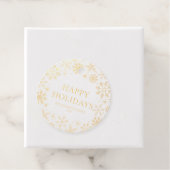 Whimsical Snowflakes Wreath Holiday Bedankjes Labels (Met doos)