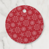 Whimsical Snowflakes Wreath Holiday Bedankjes Labels (Achterkant)