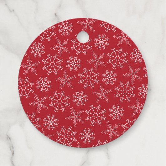 Whimsical Snowflakes Wreath Holiday Bedankjes Labels (Achterkant)