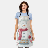 Whimsical Snowman Christmas Schort – Vakantie Bakk (Gedragen)