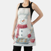 Whimsical Snowman Christmas Schort – Vakantie Bakk (Insitu)