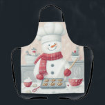 Whimsical Snowman Christmas Schort – Vakantie Bakk<br><div class="desc">Kom in de feeststemming met dit grillige sneeuwman kerst Schort! Met een schattige sneeuwman in een rode sjaal en sneeuwvlokken,  voegt dit schort vakantiejuichen toe aan uw keuken. Perfect voor het bakken,  koken en verspreiden van kerstvreugde. Een must-have voor uw vakantie seizoen garderobe!</div>