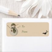 Whimsical Snowman Gift Labels (Insitu)