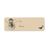 Whimsical Snowman Gift Labels (Voorkant)