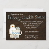 Whimsical Snowman Holiday Cookie Swap-uitnodiginge Kaart (Voorkant)