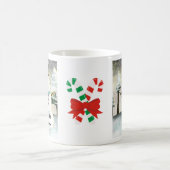 Whimsical Snowman in Winter Kerstmis Scene Koffiemok (Center)