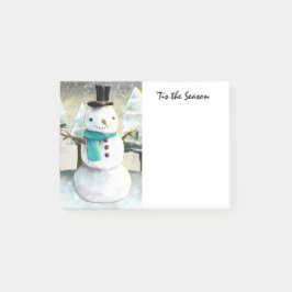 Whimsical Snowman in Winter Kerstmis Scene Post-it® Notes
