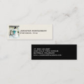 Whimsical Snowman in Winter Kersttekening Mini Visitekaartje (Voorkant / Achterkant)