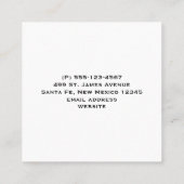 Whimsical Snowman in Winter Kersttekening Vierkante Visitekaartje (Achterkant)