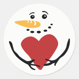 Whimsical Snowman Kerst stickers