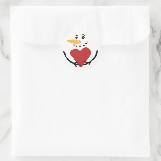 Whimsical Snowman Kerst stickers (Tas)
