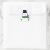 Whimsical Snowman Kerst stickers (Tas)