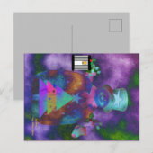 "Whimsical Snowman"-kerstBriefkaart Briefkaart (Voorkant / Achterkant)