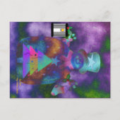 "Whimsical Snowman"-kerstBriefkaart Briefkaart (Voorkant)