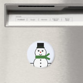 Whimsical Snowman Kerstmagneet Magneet (Insitu (Vaatwasser))