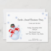 Whimsical Snowman Kerstparty Uitnodigingen (Voorkant)