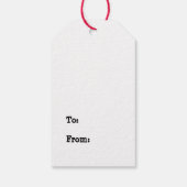 Whimsical Snowman Merry Kerstmis Cadeaulabel (Achterkant)