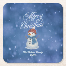 Whimsical Snowman Merry Kerstmis