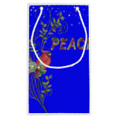 Whimsical Snowman met dieren Vrede Klein Cadeauzakje (Achterkant)