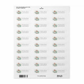 Whimsical Snowman Return Address Etiket (Full Sheet)