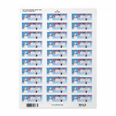 Whimsical Snowman Return Address Etiket (Full Sheet)