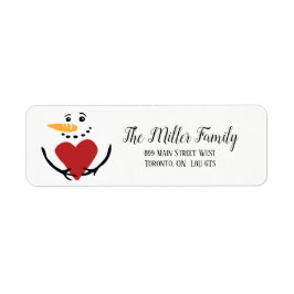Whimsical Snowman Return Address Labels