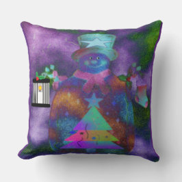 "Whimsical Snowman" Sierkussen