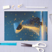 Whimsical Snowman Spirit In Cloak DX3L Decoupage  Tissuepapier (Craft)