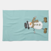 Whimsical Snowman Theedoek (Horizontaal)