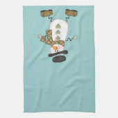 Whimsical Snowman Theedoek (Verticaal)