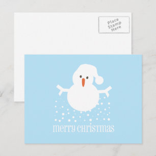 Whimsical Snowman Vakantie Groet Briefkaart