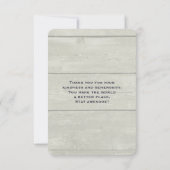 Whimsical Snowman Winter Scene Kerstdank Bedankkaart (Achterkant)