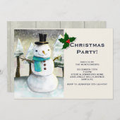 Whimsical Snowman Winter Scene - Kerstfeest Kaart (Voorkant / Achterkant)