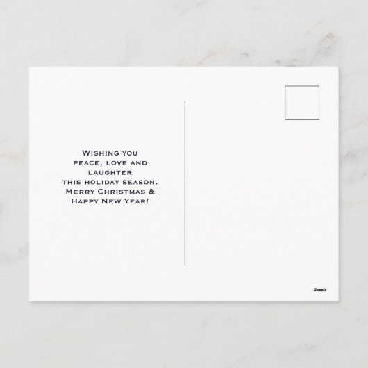 Whimsical Snowman Winter Scene Kerstmis Feestdagenkaart (Achterkant)