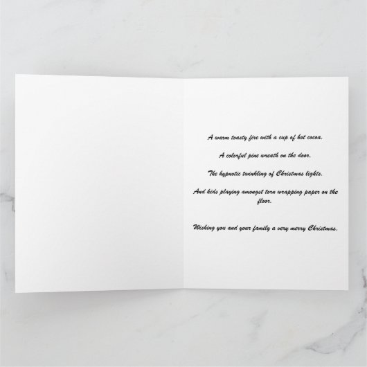 Whimsical Snowy Mountain Kersthut Kaart (Binnen)